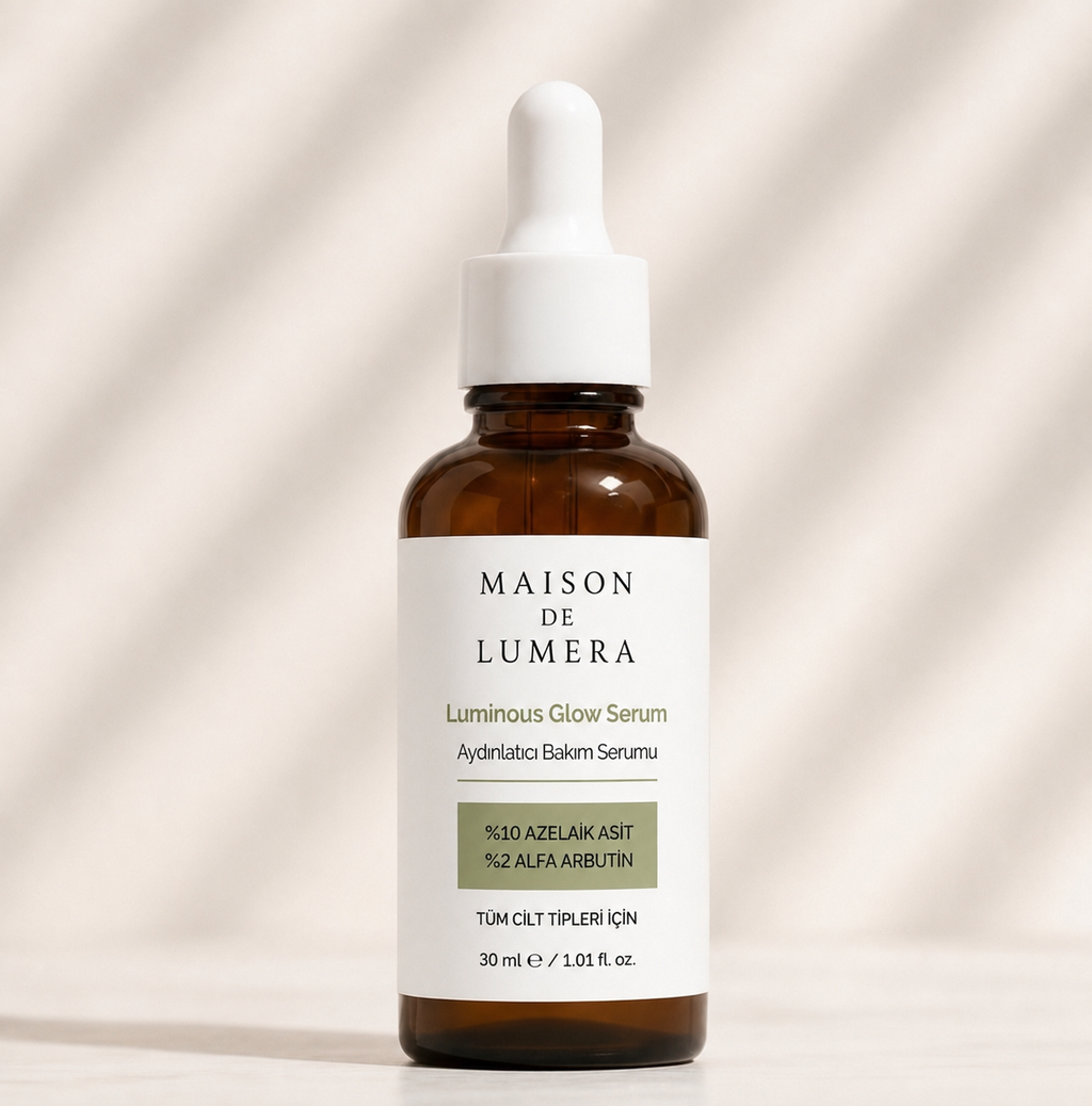 Maison De Lumera® Luminous Glow Serum %10 Azelaik Asit + %2 Alfa Arbutin Aydınlatıcı Bakım Serumu 30ml