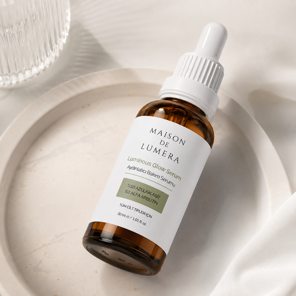 Maison De Lumera® Luminous Glow Serum %10 Azelaik Asit + %2 Alfa Arbutin Aydınlatıcı Bakım Serumu 30ml